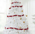 Hand Felted Wool Christmas Garland - Red, Maroon, and Cream Balls - 6' - ARCADIA HOME